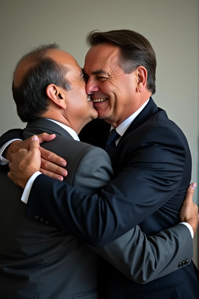 Manoel Gomes hugging Bolsonaro