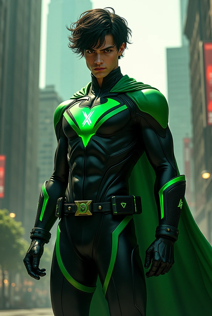 Deku in the vigilante costume