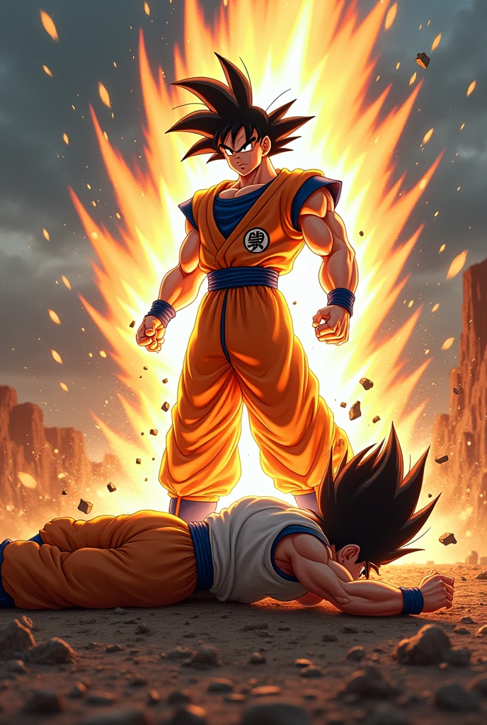 Goku killing Vegeta