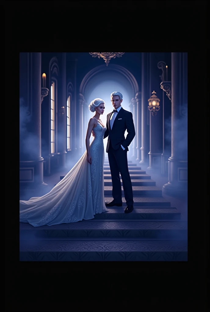 there are two people dressed in formal clothing posing for a picture, wlop and sakimichan, artwork in the style of guweiz, wlop and ross tran, wlop and andrei riabovitchev, neoartcore and charlie bowater, loish and wlop, knight and princess, loish and ross tran, with white hair
