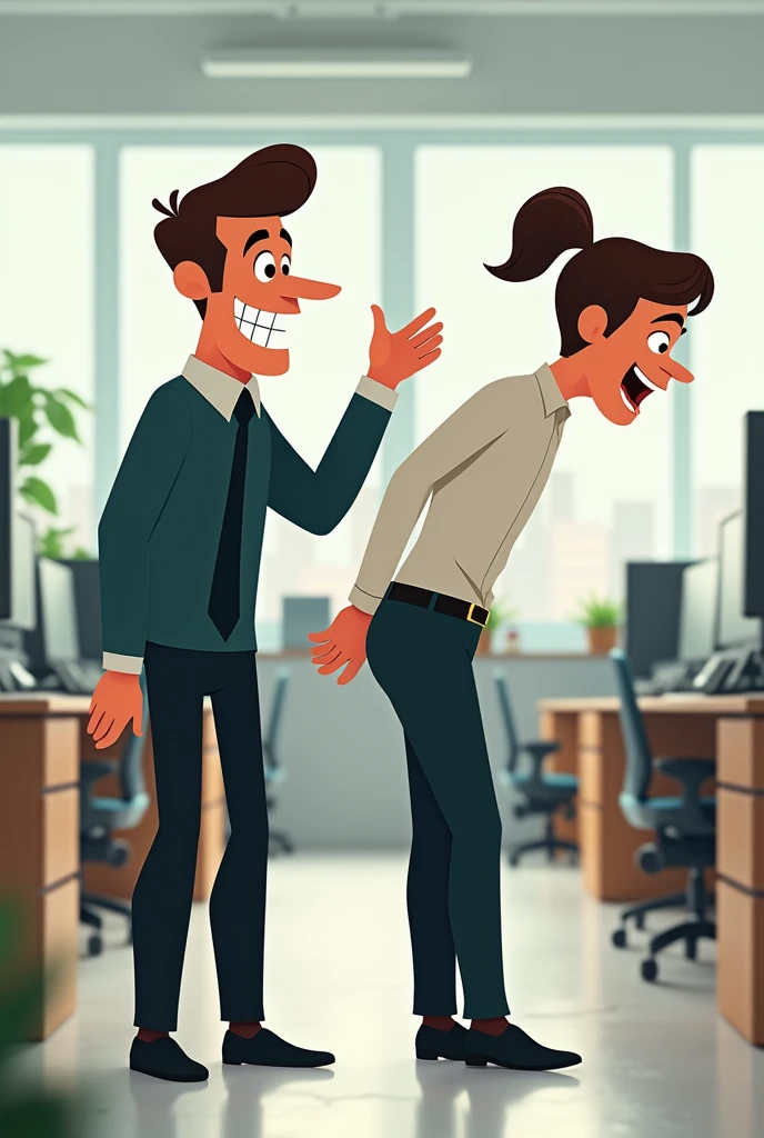 Butt slap in the office