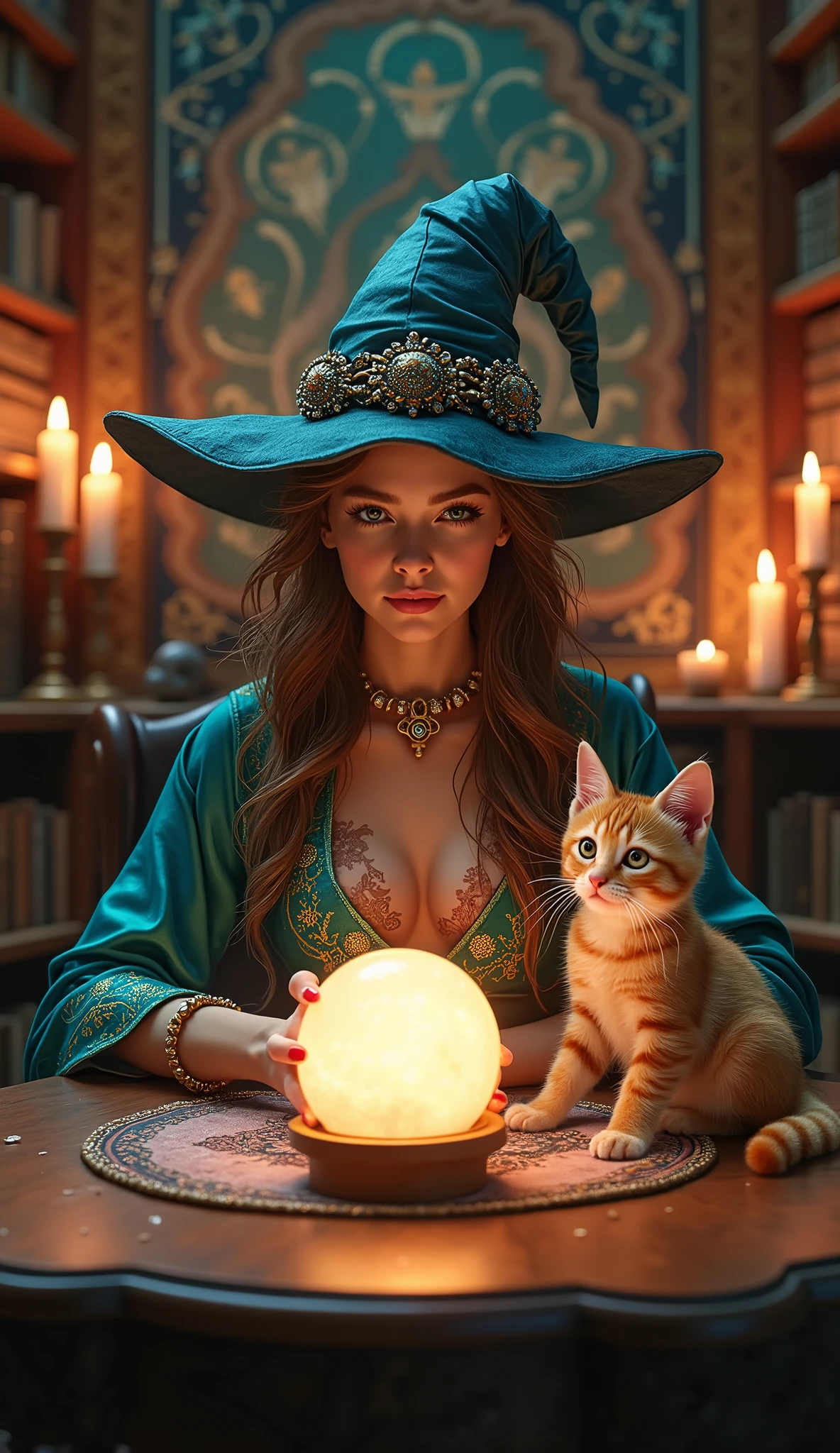 solo, Dressed as a fortune teller、Cute kitten、