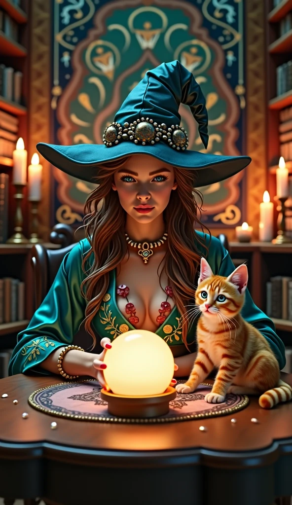 solo, Dressed as a fortune teller、Cute kitten、