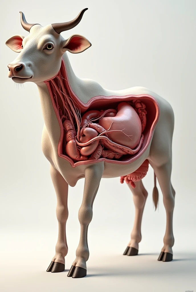 Create an image of a ruminant&#39;s gastrointestinal tract 