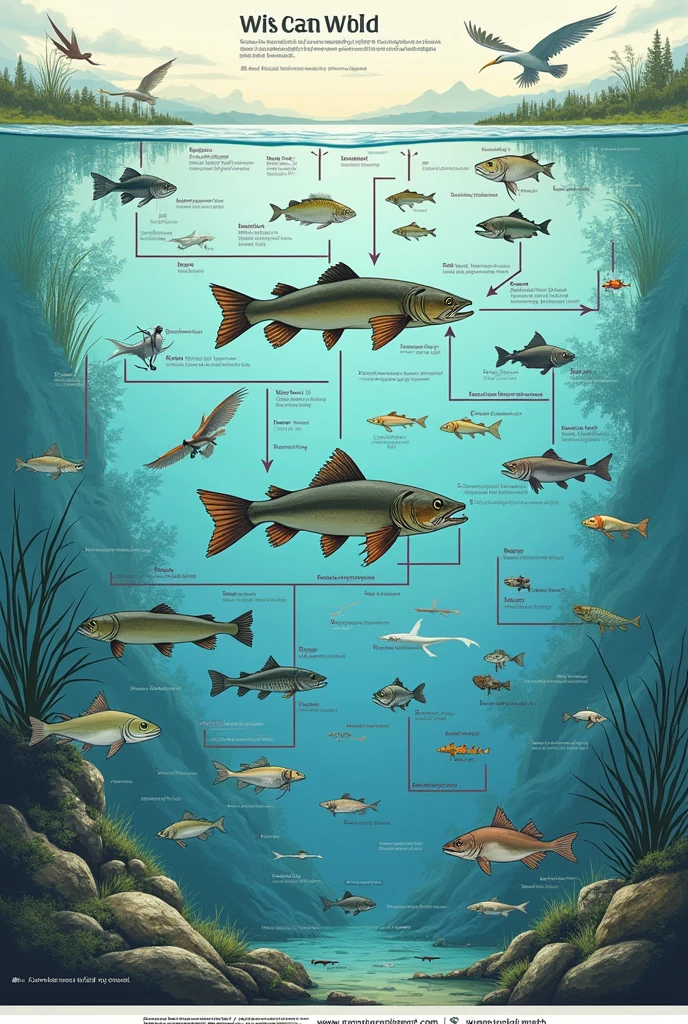 Create a food web about catfish