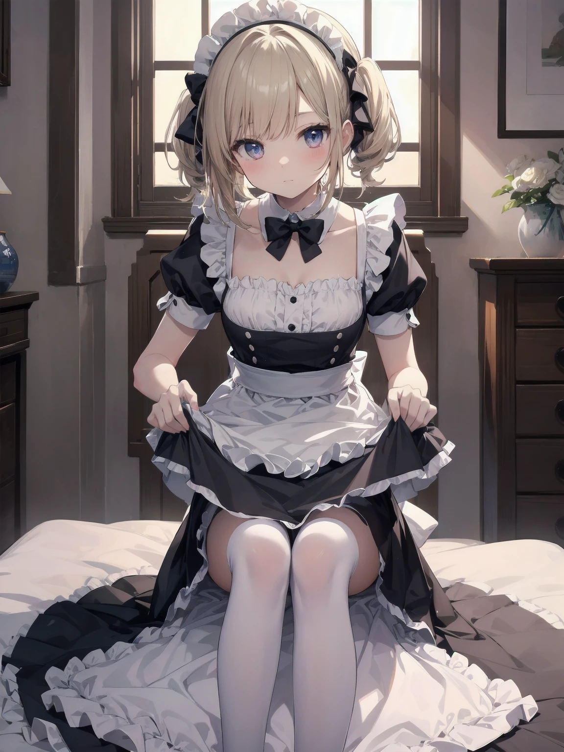 Masterpieces, cute illustration masterpieces, maids in cute poses, traditional maid outfits, solo, girls