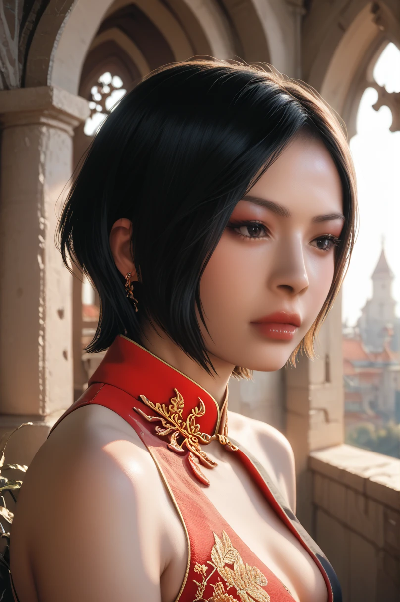 score_9, score_8_up, score_7_up,score_6_up,high resolution,adw,1girl,solo,source_anime,full body,in a castle,chinese clothes, close up,short hair,black hair,realistic skin,volumetric lighting,rim lighting,dof,