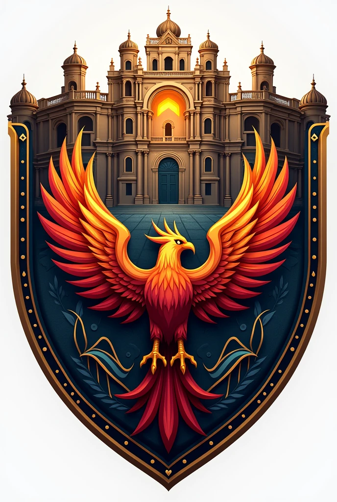Shield for football team with phoenix and Palace