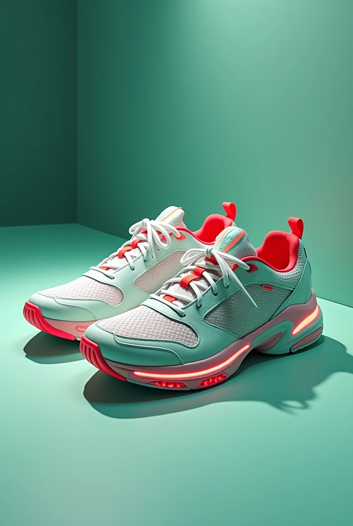 tennis (footwear) sporty and futuristic with an adventurous design and flashy LEDs