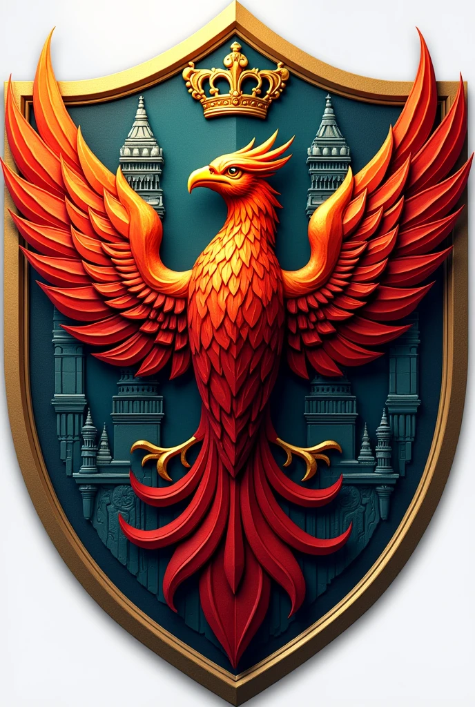 Shield for football team with phoenix and Palace 