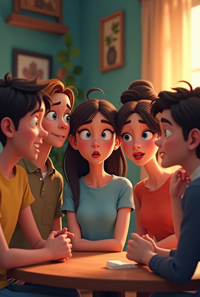 Animation that shows envy among friends