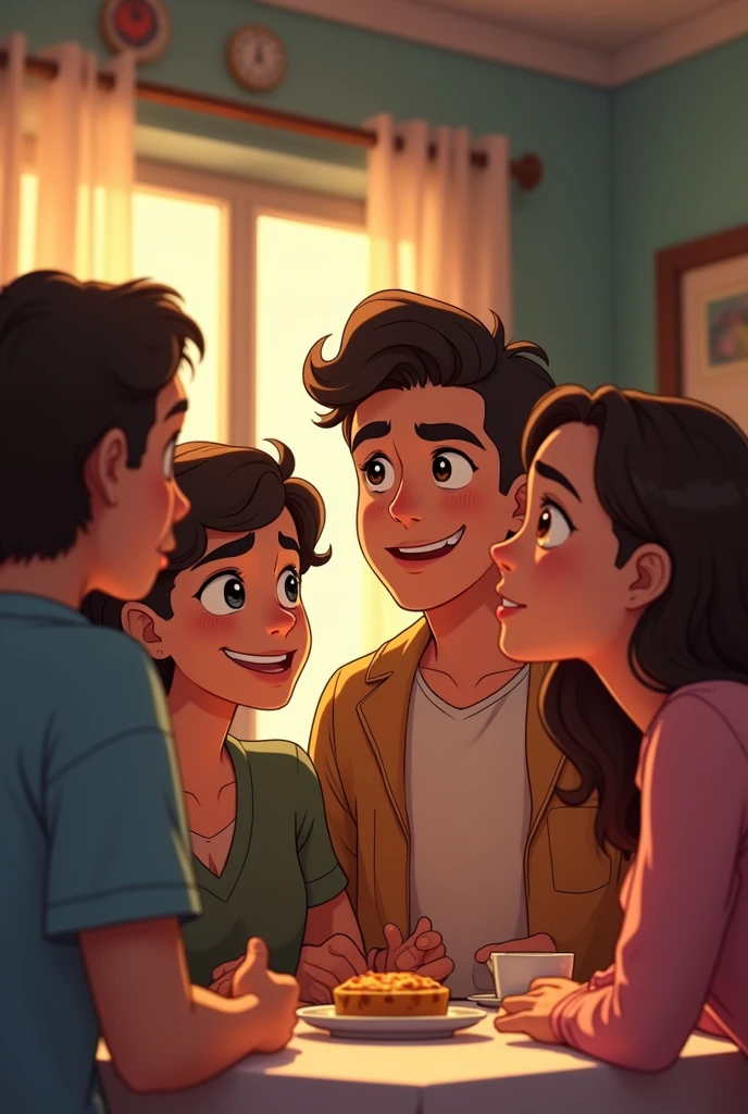 Animation that shows envy among friends