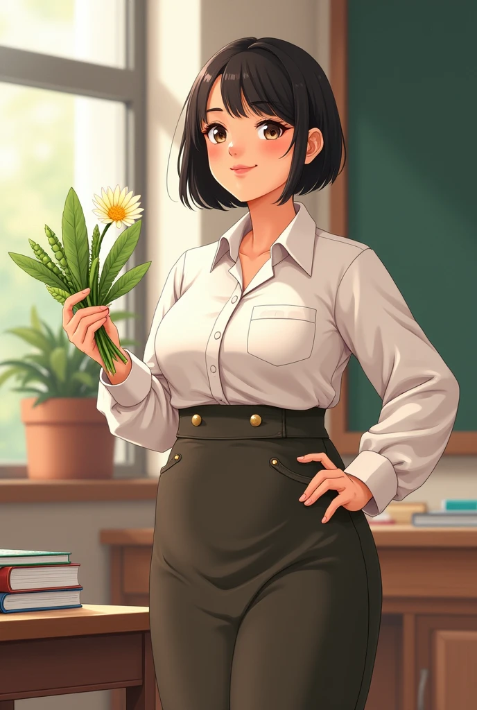 female teacher、Short Hair、Plump、Have edamame、Hinano