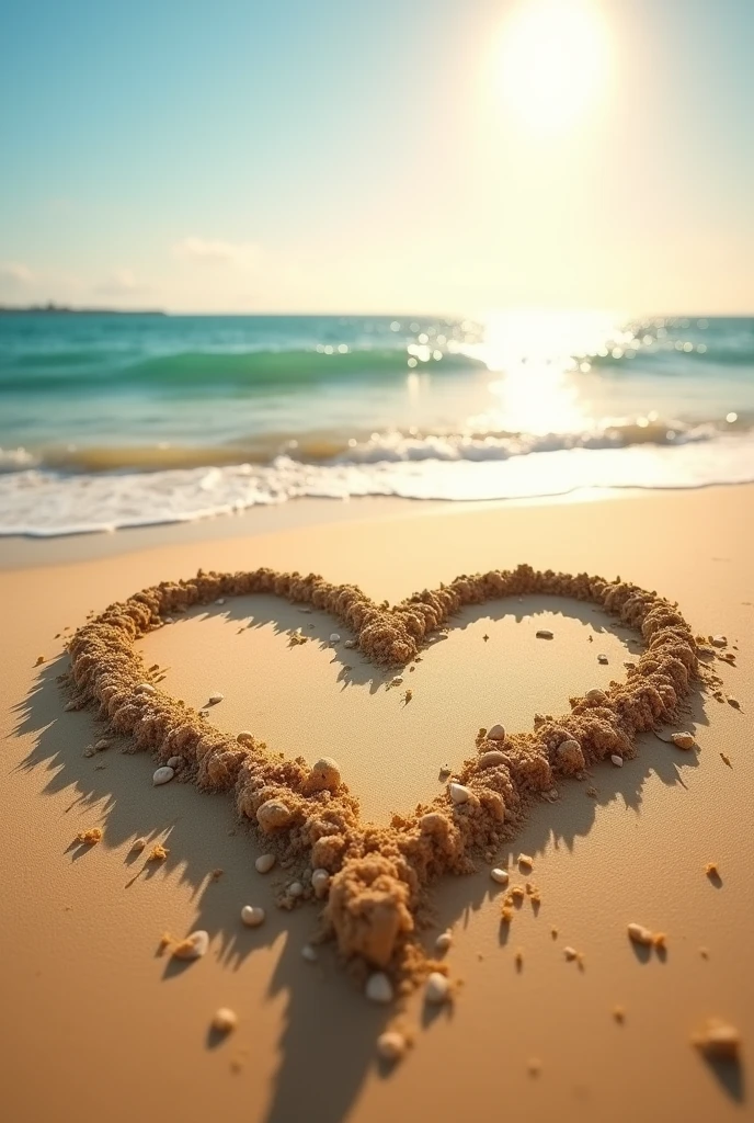 Give me a heart made on the beach