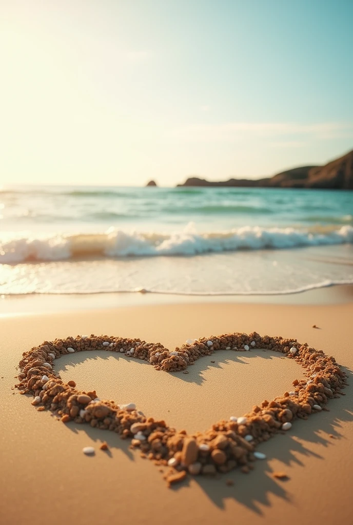 Give me a heart made on the beach