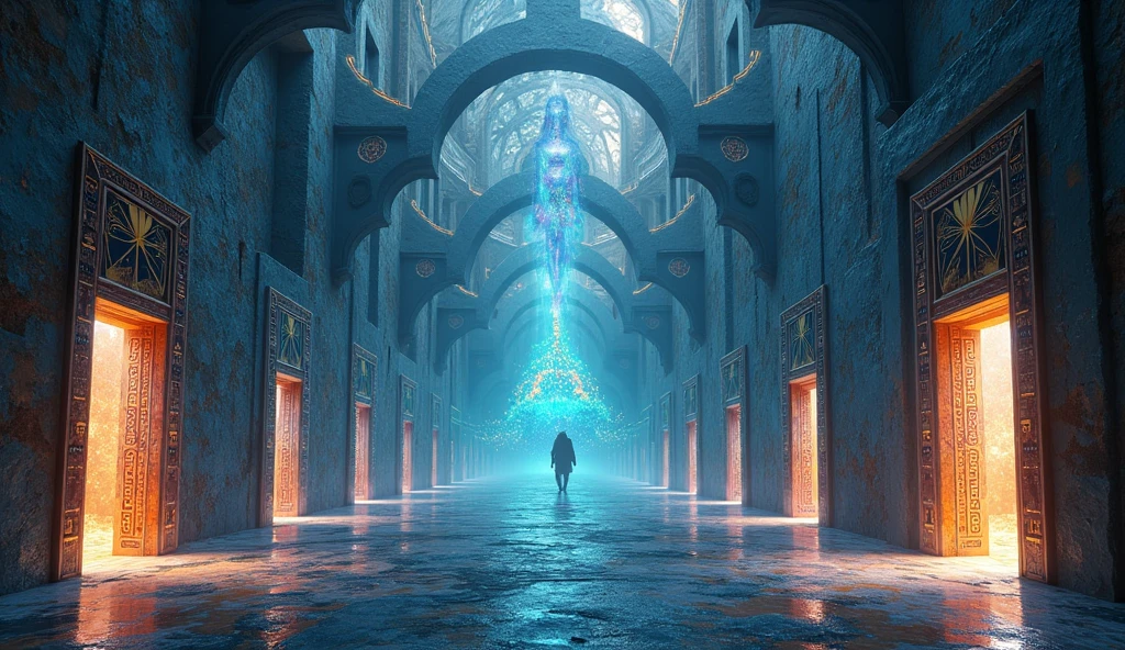 A maze of interdimensional doors, each leading to a different universe of knowledge