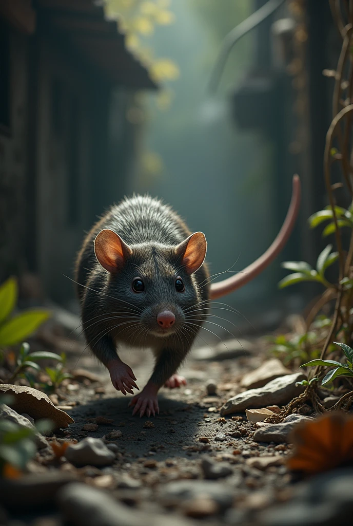 A wild rat
