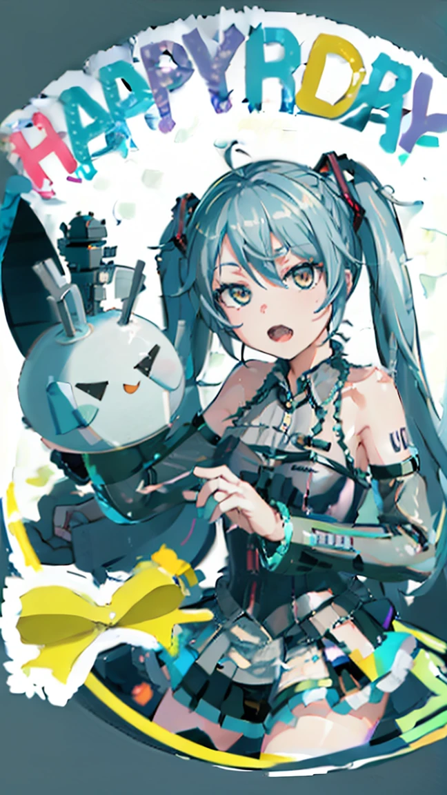 battleshipmiku,(((Celebrate hatsune miku_a birthday, Birthday warship_cake_sink))), fire, Candle, Birthday girl,whole body, happy, Excited,BREAK, Barrage, (((Warship Sinking))),battle ship,sinking, Naval battles, Black smoke, Navy, Big Trouble, Raid, attacked, BREAK,hatsune miku, Anniversary