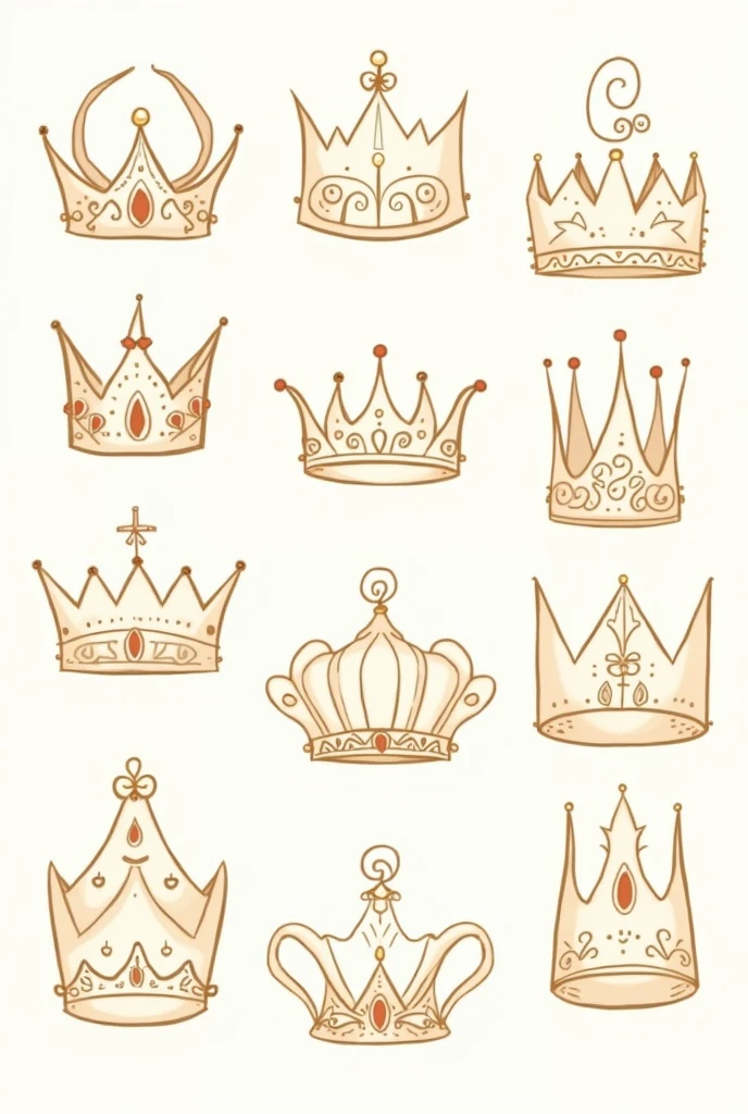 Draw doodles of Crown