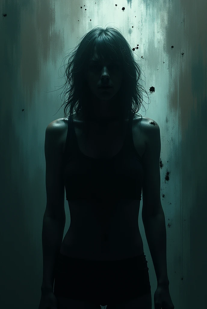 create an image of a person with bipolar disorder in the dark