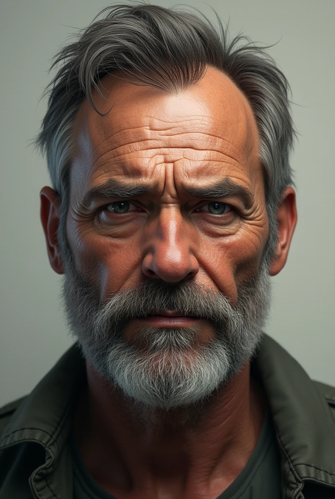 A man with man face no waering