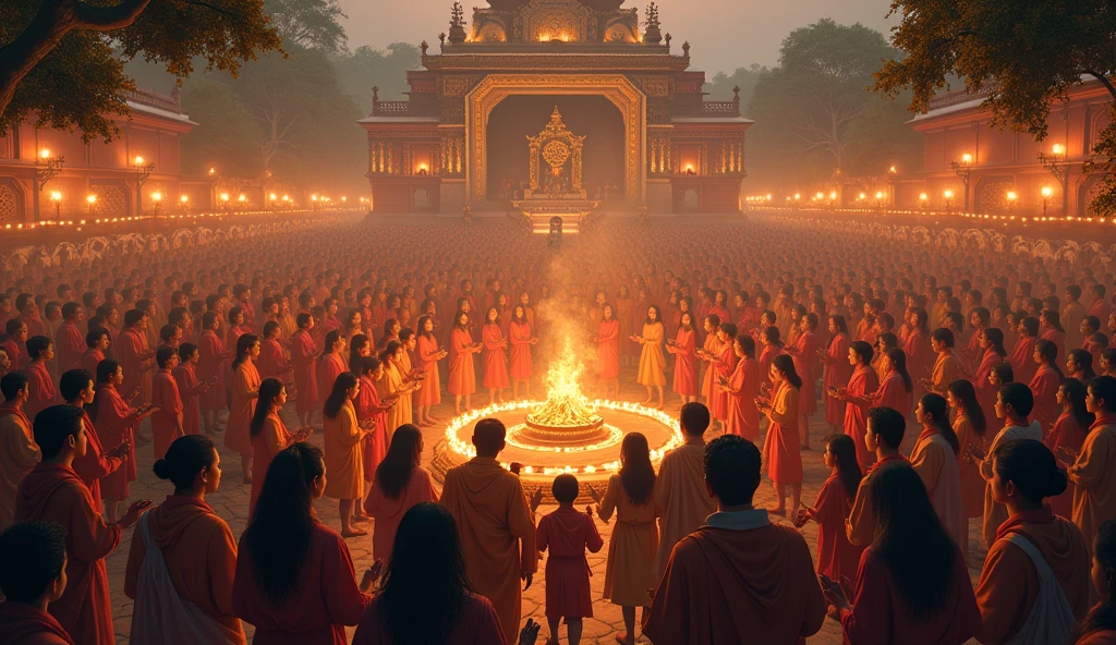 people gathering in celebrations and rituals.
