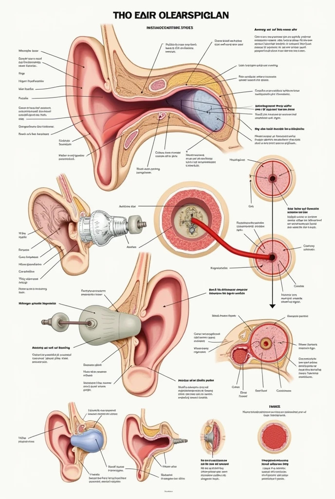 With the aid of annotated simple diagram describe the mechanism of hearing by the
human ear