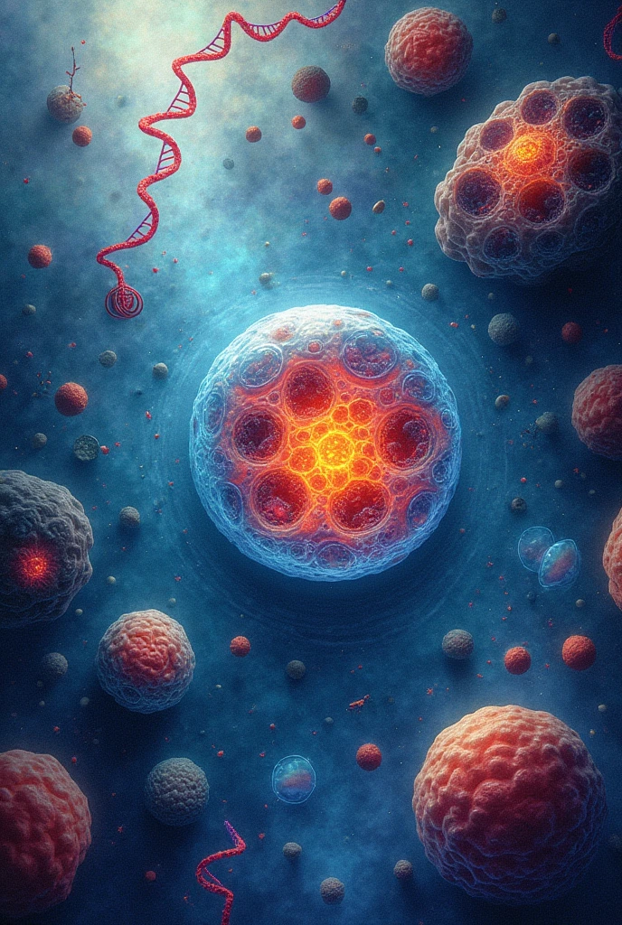 A painting about the cell and genetics