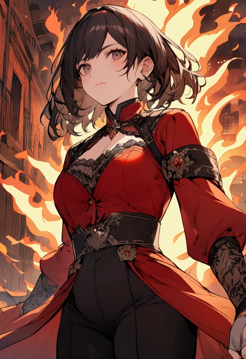 Warehouse hero with fire background