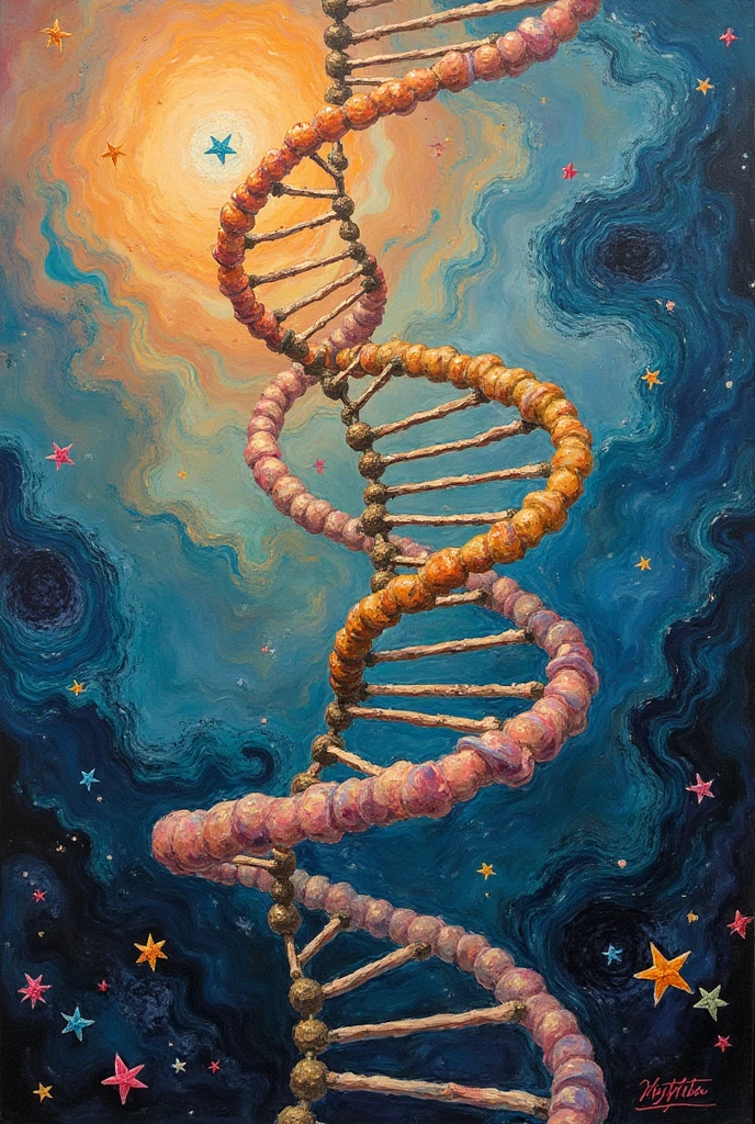 A painting about genetics