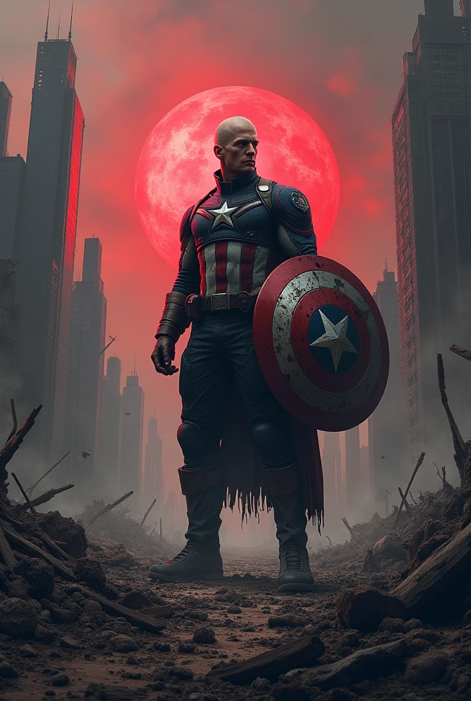 Evil Captain America Wallpaper Destroyed World Scenario