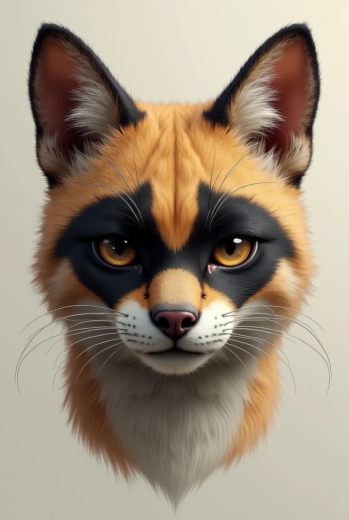 Draw a mask of the Chilean animal called güiña
