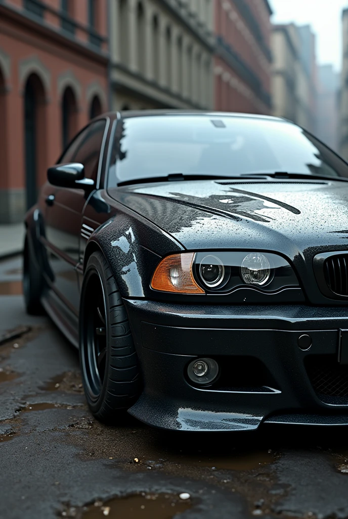 
Realism BMW e46 with "bane" decals on it