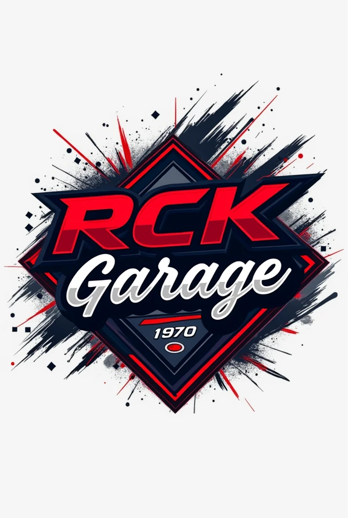 I want an Instagram profile picture for a page about cars containing the name rck garage