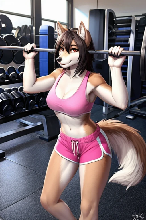 Wolf short pink shorts gym 