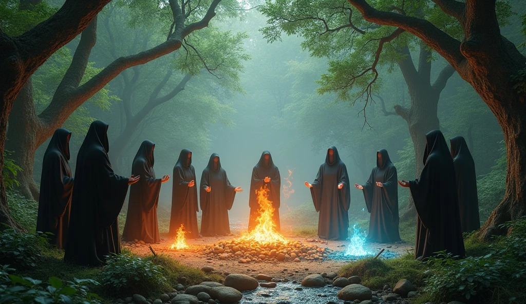 ritual dedicated to the elements of nature.