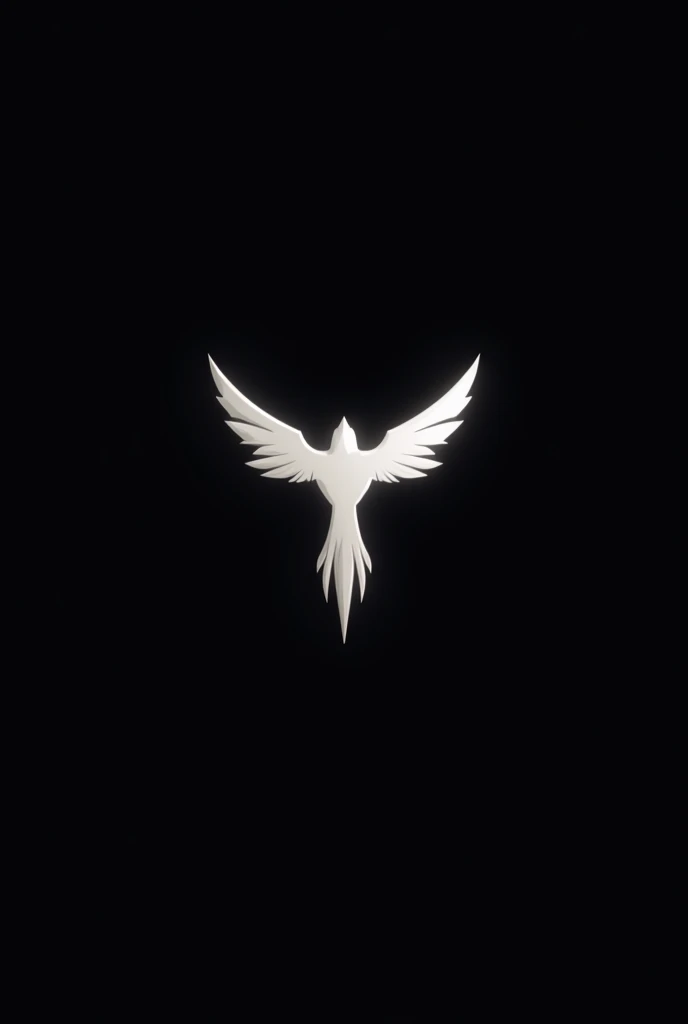 Create a logo for youtube channel using phantom bird 2d background colour is black