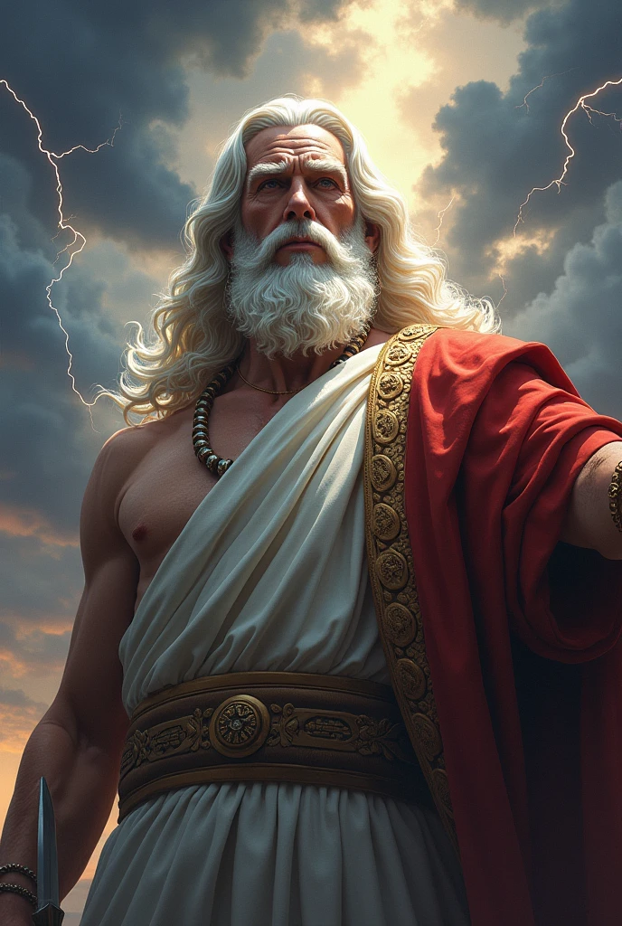 In Greek mythology, Zeus is the deity of the sky. Zeus, the most important Greek god, is regarded as the king, guardian, and father of all other gods and people. Zeus is frequently shown as an elderly man with a beard and is symbolized by symbols like an eagle and a lightning bolt.