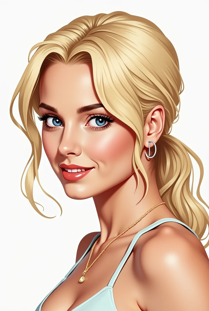 Britney Spears ，Flat comic style，American style mixed with Japanese style