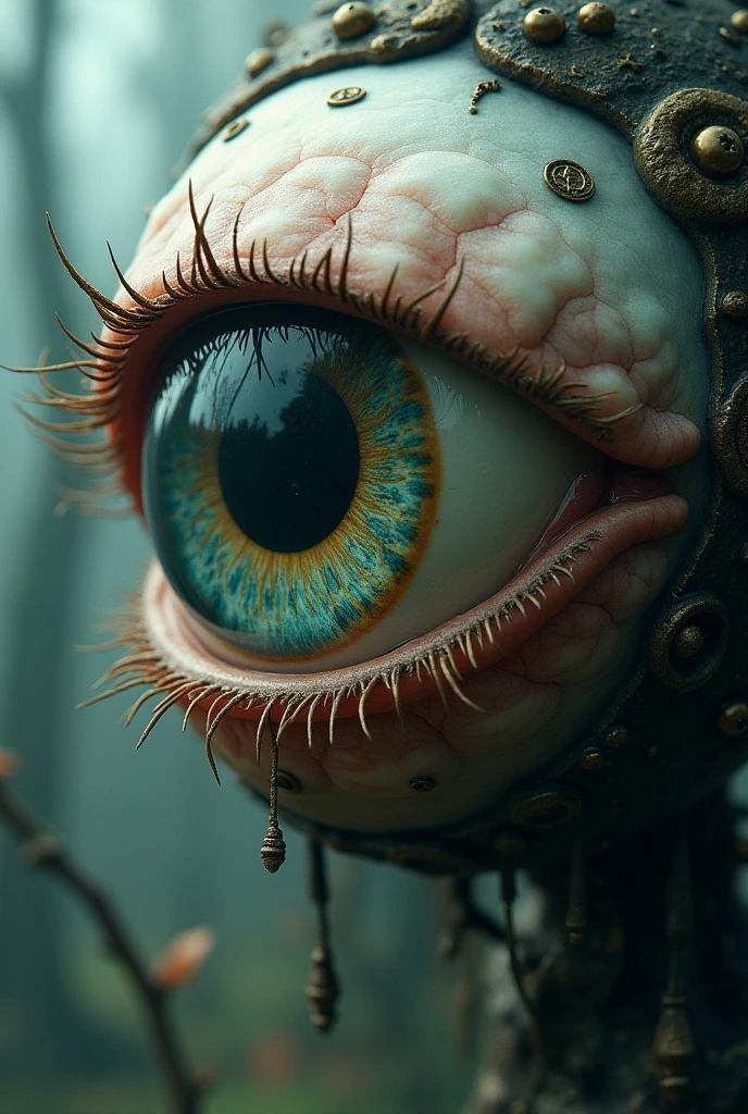 an eye that has a clock in the iris