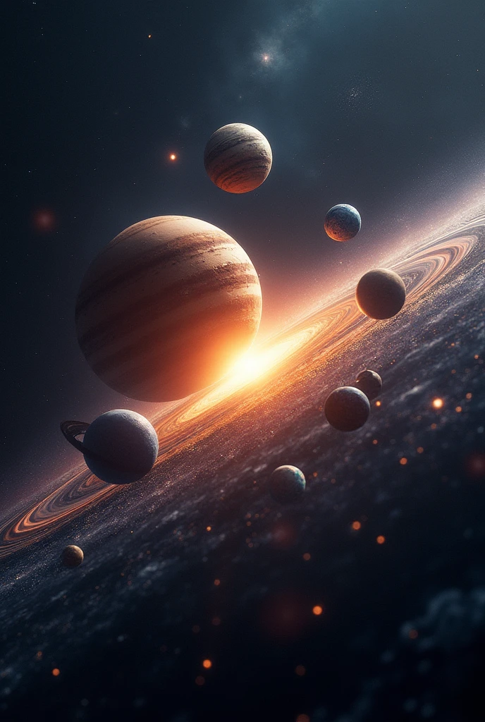 Galaxy solar system where all the planets are the same size
