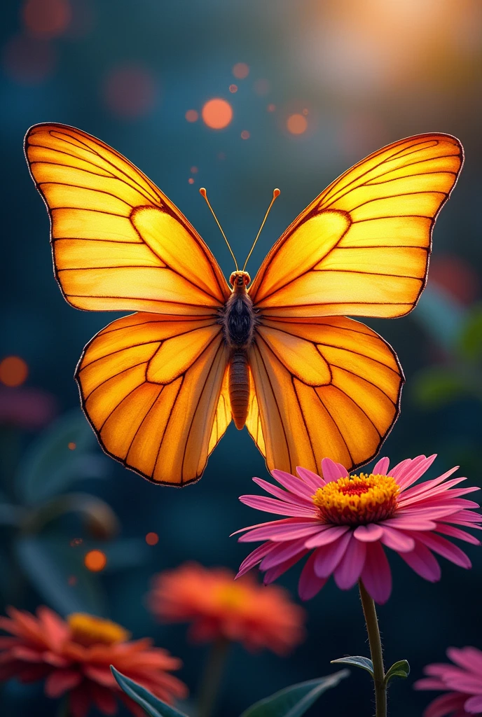 Colorful flowers, golden yellow butterfly) iphone promex mobile phone , (Tabletop, Highest quality, best quality, official art, Beautiful and aesthetic:1.2), (1 girl inside:1.3), (fractal art:1.3),16 K,Full-HD,neon