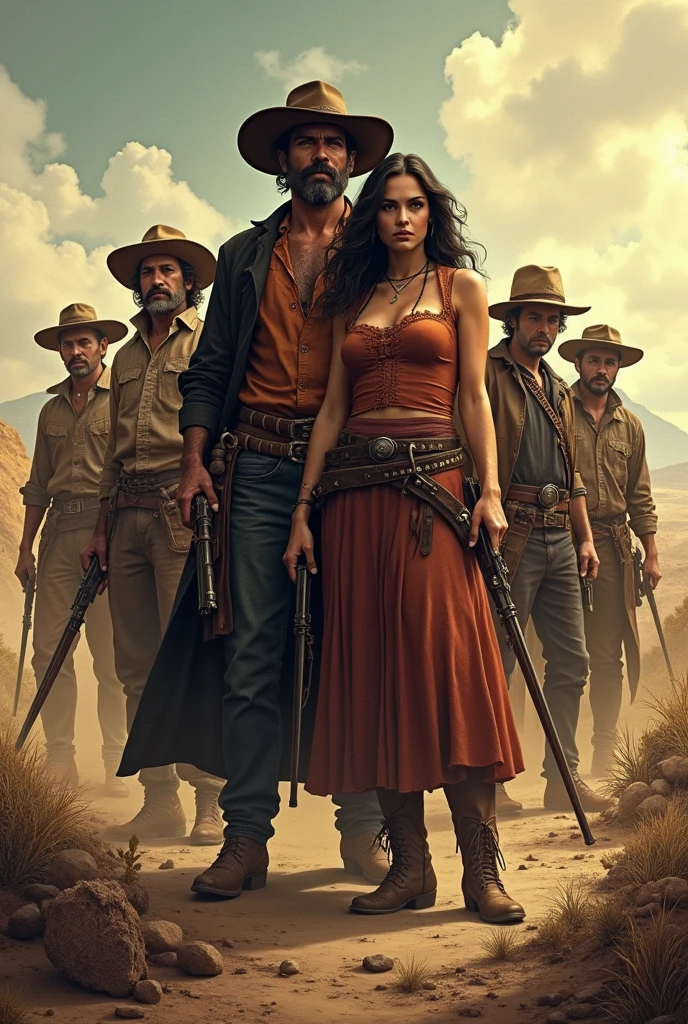 Lampião and Maria Bonita and their gang of thieves