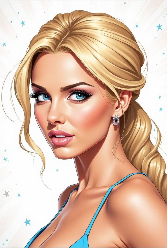 Britney Spears ,Flat comic style,American style