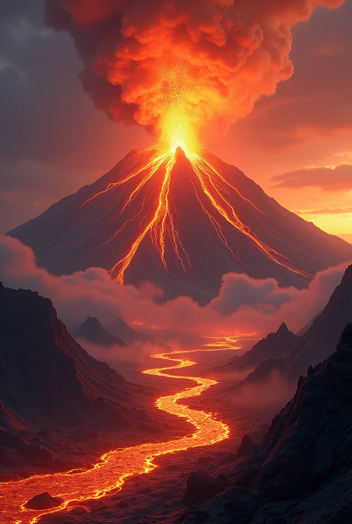 create an image of volcanism events