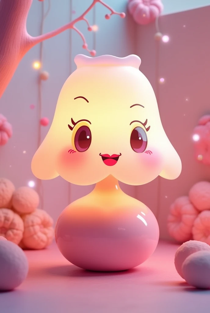 Create a girly, animated lamp by applying lipstick