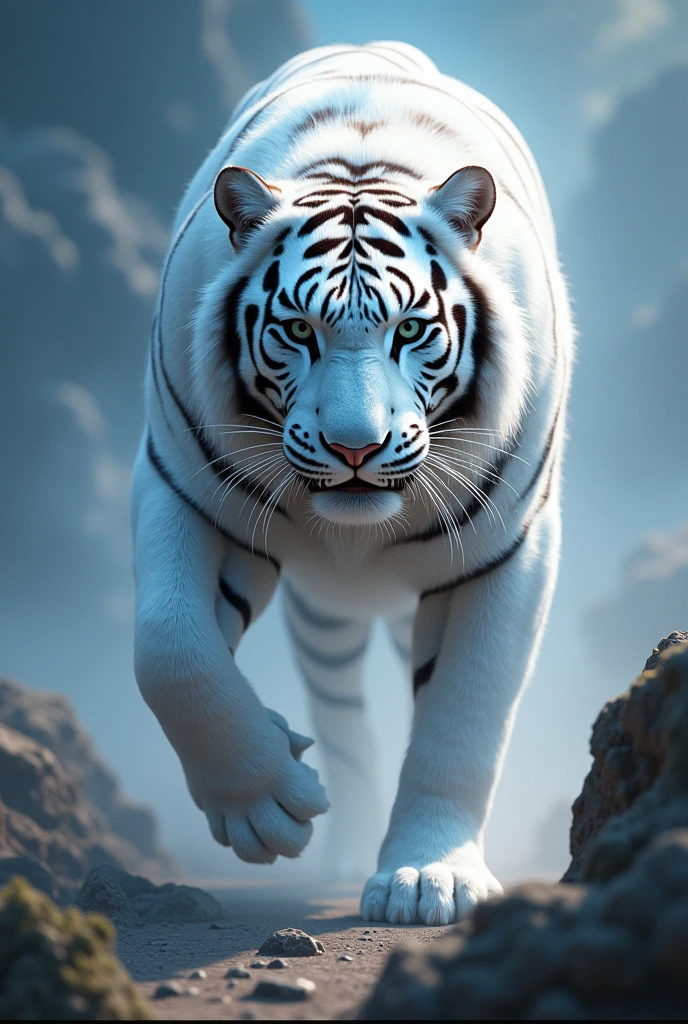 Fantastic white tiger