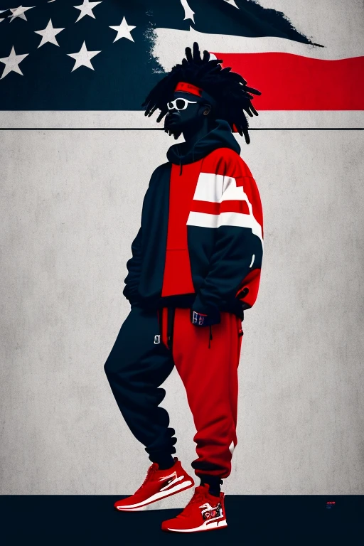 A background filled with Japanese flag in various sizes and colors、
Creative logo illustration of a silhouette with dreadlocks and red headphones,
Banksy、
A background completely filled with scattered musical notes in various sizes and colors, covering the entire screen.
singer、microphone、Japanese、
beautiful girl colorful image
Dance hiphop Dance CREW Waacking Dance
Punking 、black medium hair black medium hair
、
Five fingers Baggy clothes Baggy clothes
HIPHOP crew、
the Japanese flag, background,patriotic,minimal,simple,bold colors,graphic,flat design,clean、
the Japanese flag, Digital art style featuring words ( JAPAN ) 、
