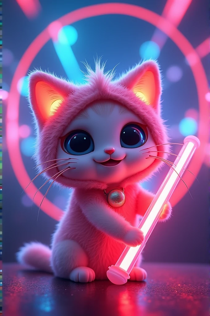 Kpop lightstick cat theme