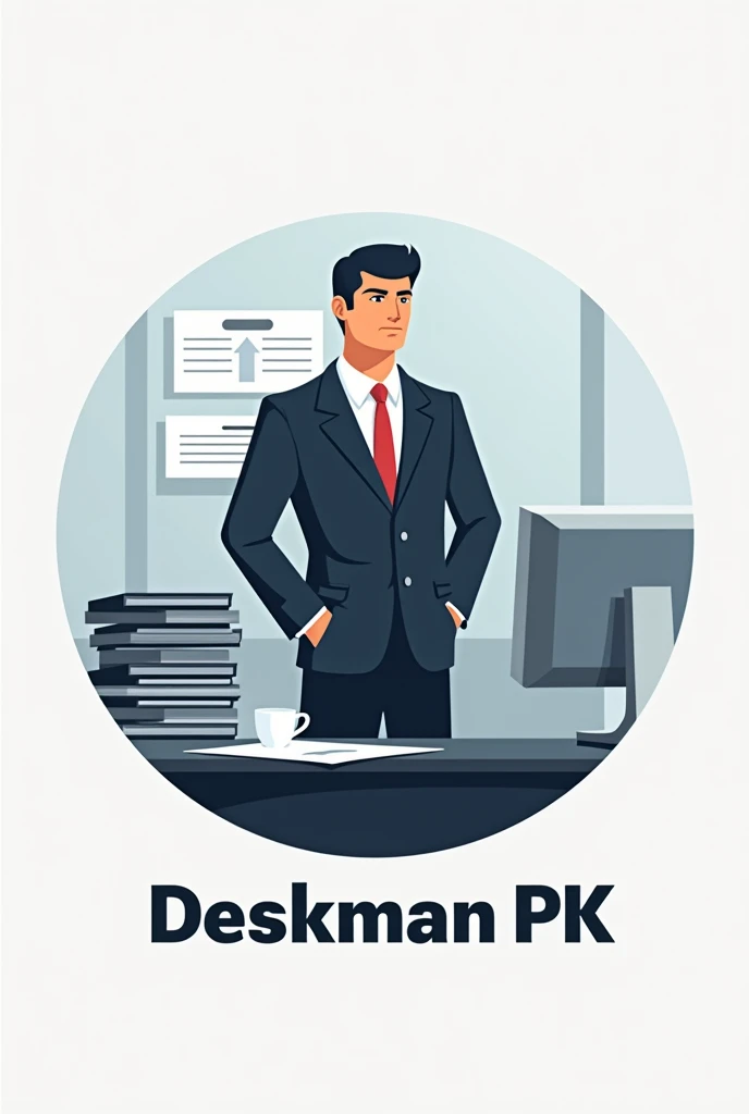 Name"deskman pk " create a logo